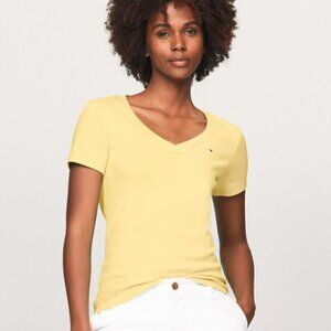 Tommy Hilfiger Favorite V-Neck T-Shirt Daisy Yellow Size S